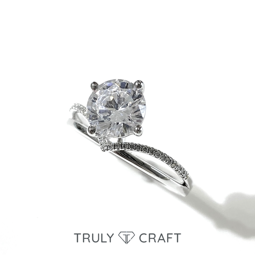培育鑽石鉑金戒指托(不連主石)Lab Grown Diamond Platinum (PT950) Engagement Ring