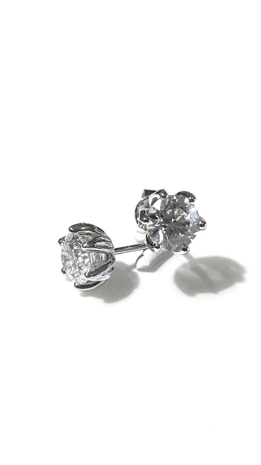 培育鑽石鉑金耳環 1ct 一對共2ct Lab grown diamond earrings