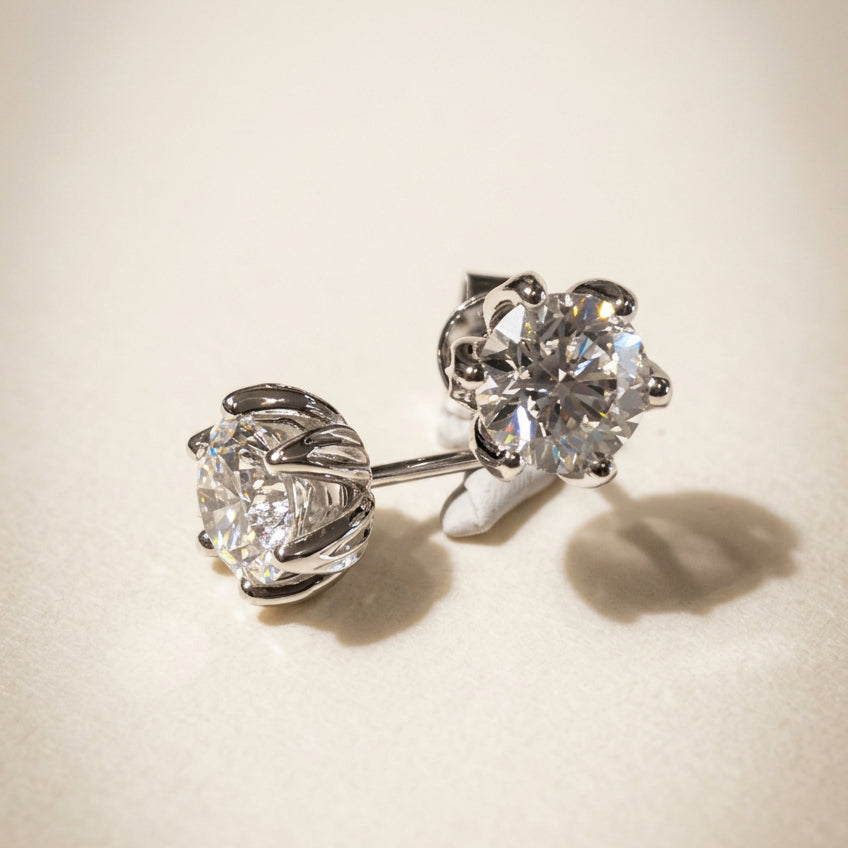 培育鑽石鉑金耳環 50份 一對共1卡Lab grown diamond earrings