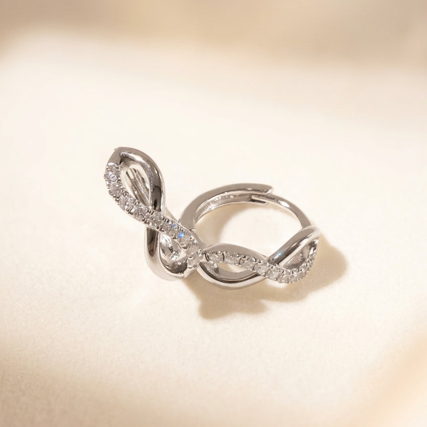 培育鑽石電鍍白耳環 0.093ct Lab grown diamond earrings