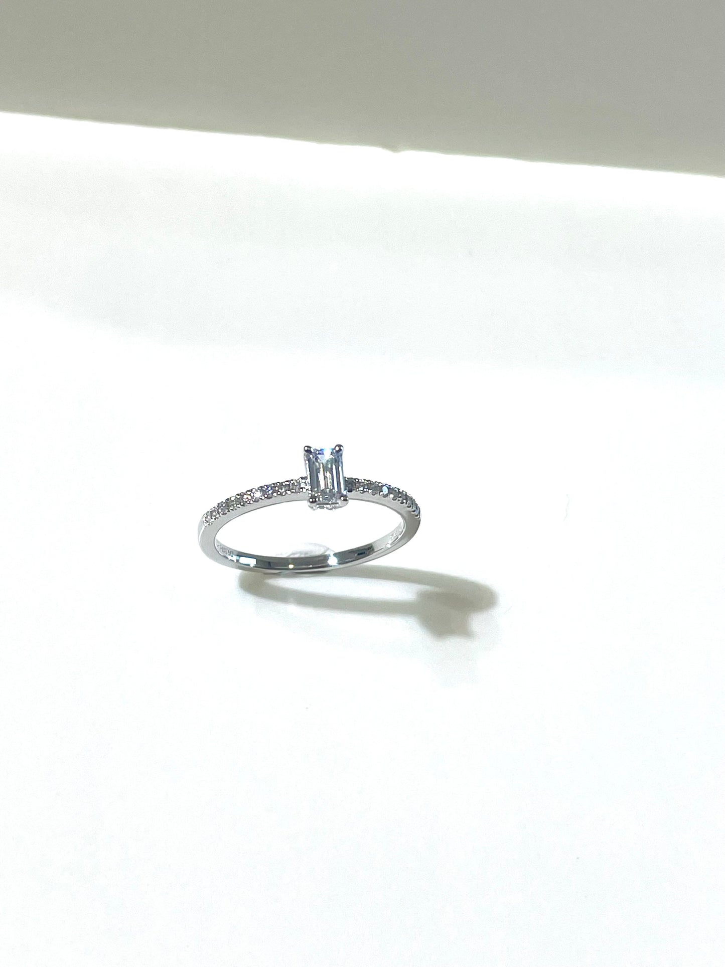 培育鑽石戒指 0.3ct電鍍白金lab grown diamond Ring