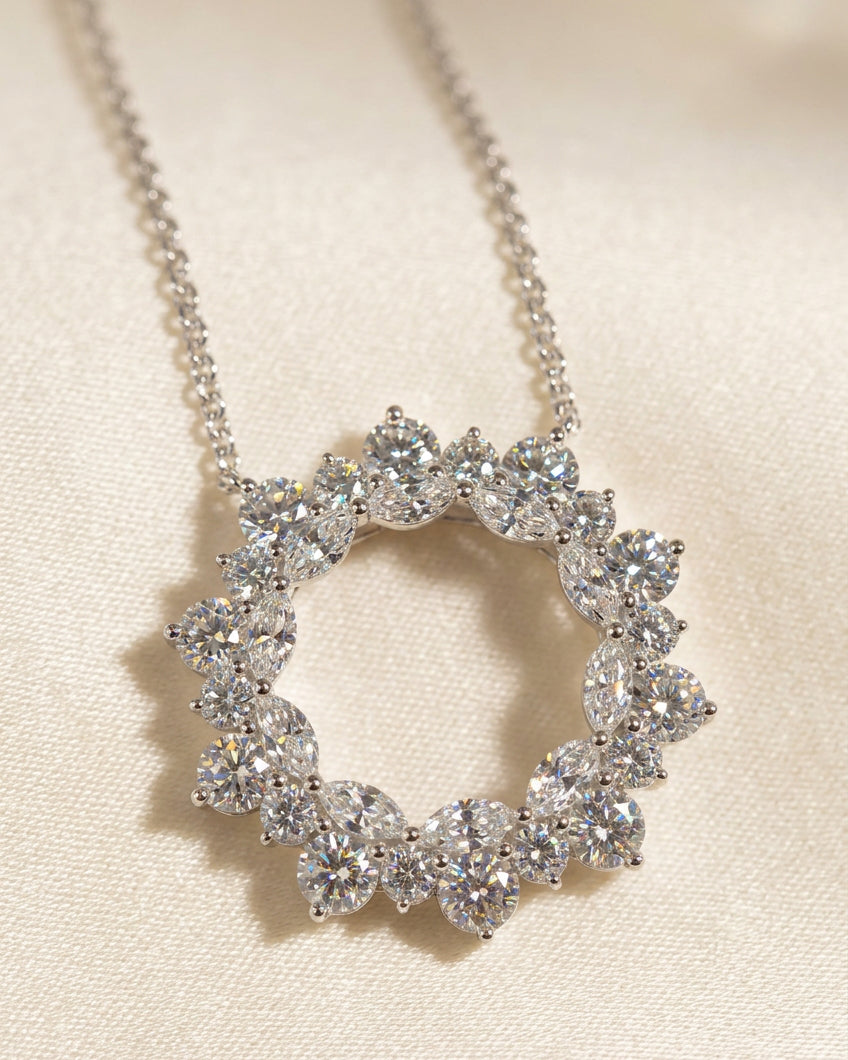 Lab Grown Diamond Pendant 3.44ct 培育鑽石頸鏈 25mm