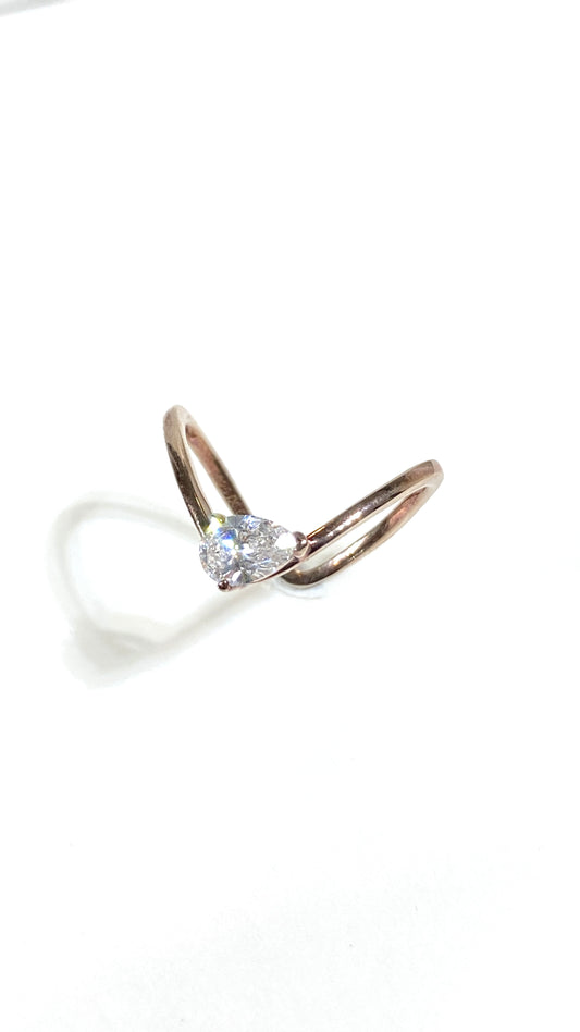Rose Gold 0.51ct R035 Lab grown diamond Ring
