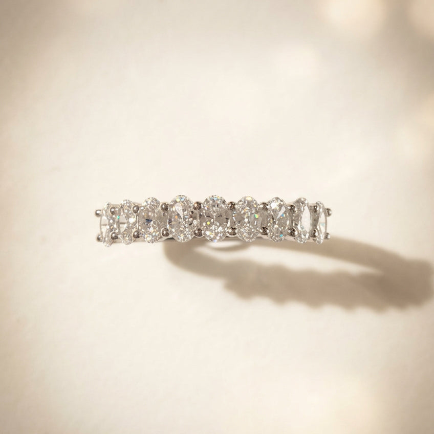 培育鑽石戒指 電鍍白 橢圓形0.76ct Lab grown diamond Ring