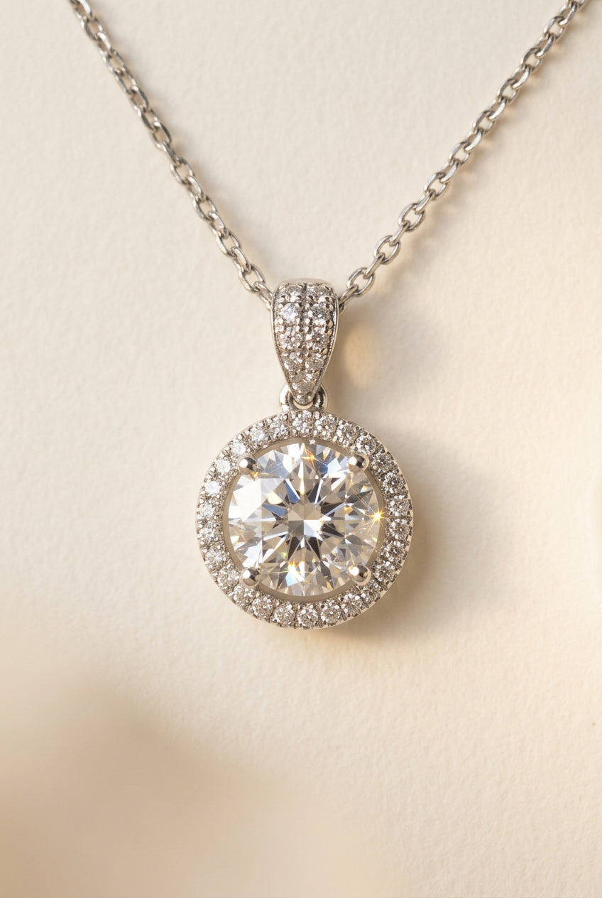 培育鑽石1.5ct/0.17ct鉑金PT950項鏈 Lab grown diamond pendant