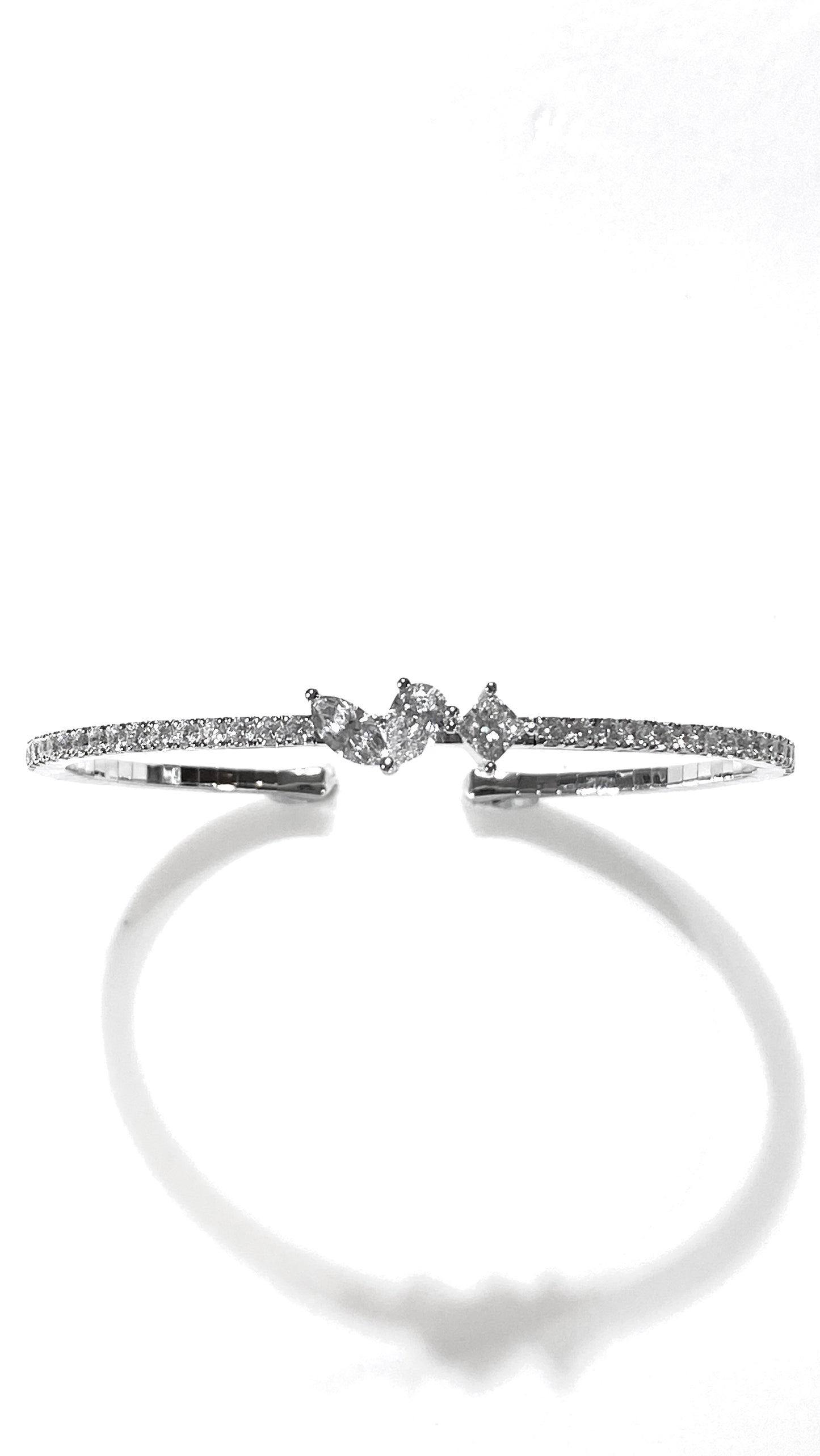 培育鑽石水滴、公主方及馬眼0.98ct/1.1ct手鈪 Lab grown diamond 18k plated Bracelet