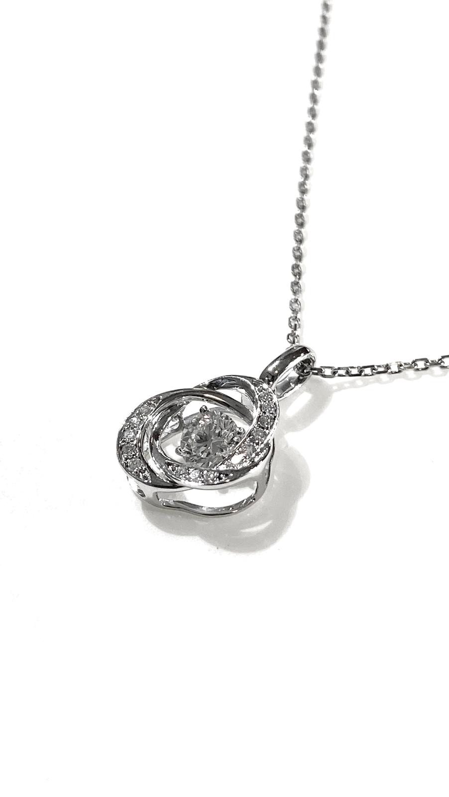 鉑金培育鑽石0.5ct靈動吊墜及項鏈Lab grown diamond platinum pendant