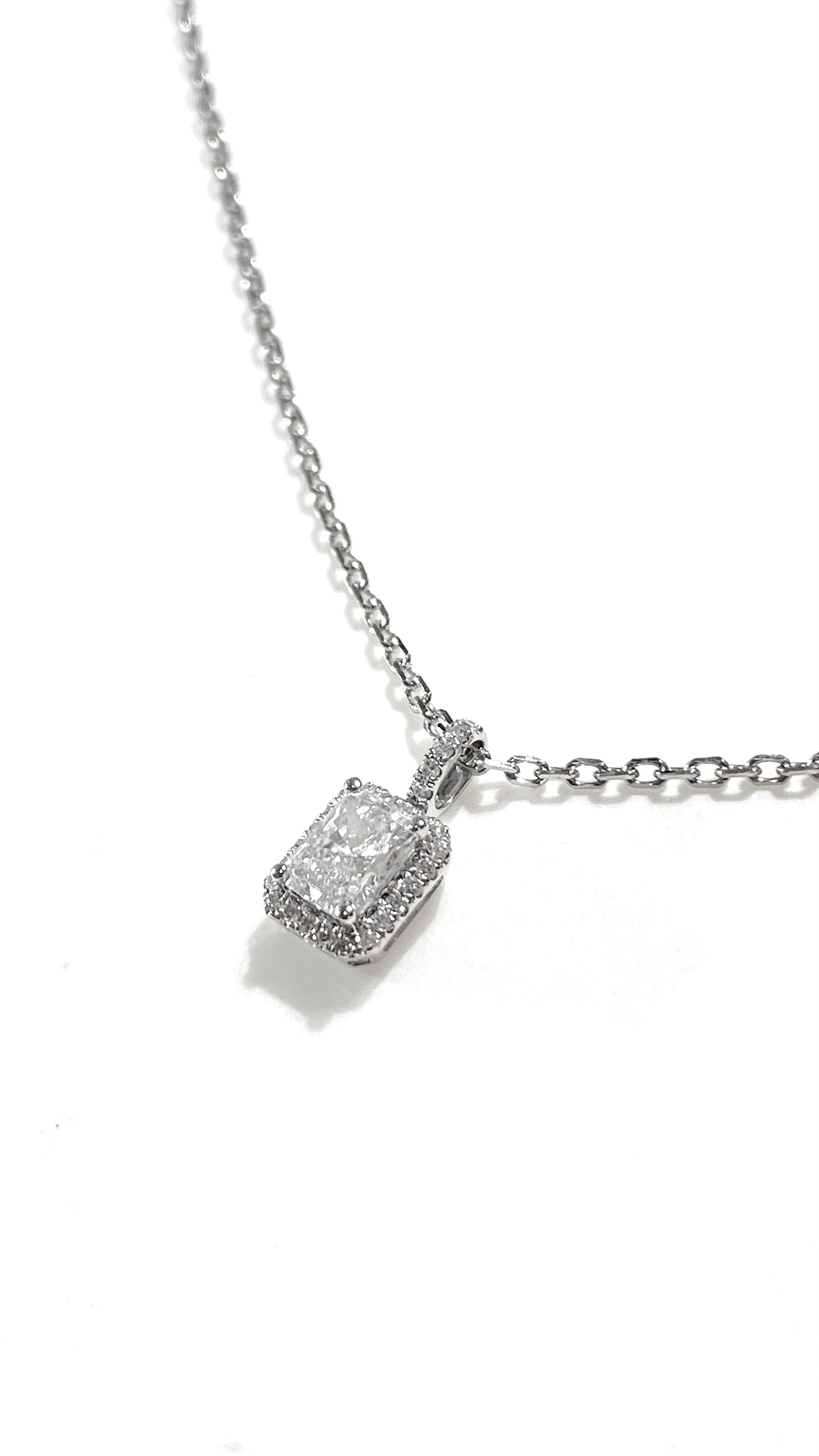 培育鑽石0.5ct 鉑金PT950項鏈 Lab grown diamond Radiant cut Pendant