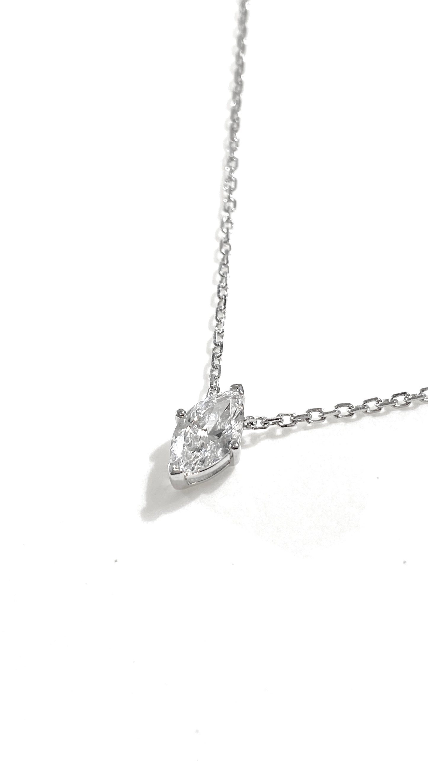 培育鑽石馬眼型1ct 鉑金PT950項鏈 Lab grown Marquise cut diamond Pendant