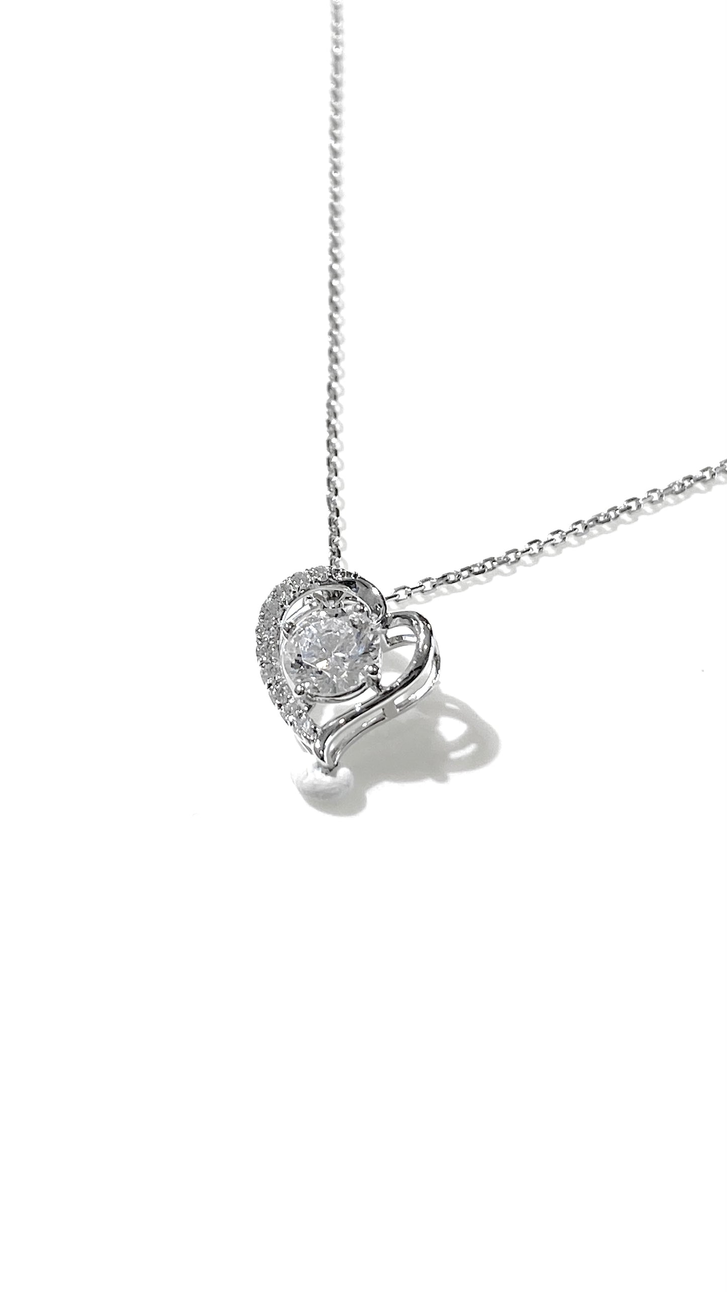 培育鑽石1ct 白金頸鏈 lab grown diamond pendant