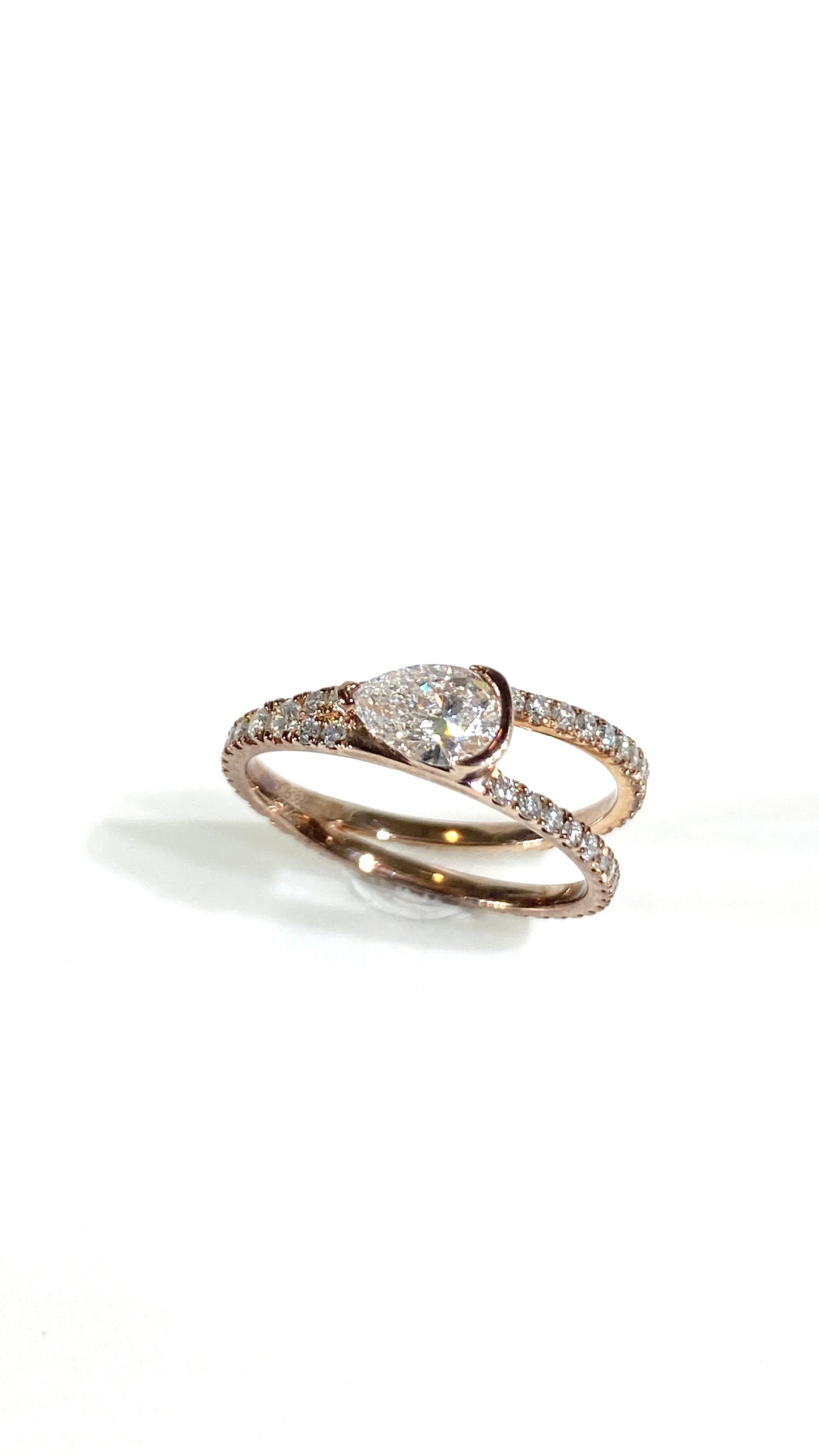 Rose Gold 1.07ct R038 Lab grown diamond Ring