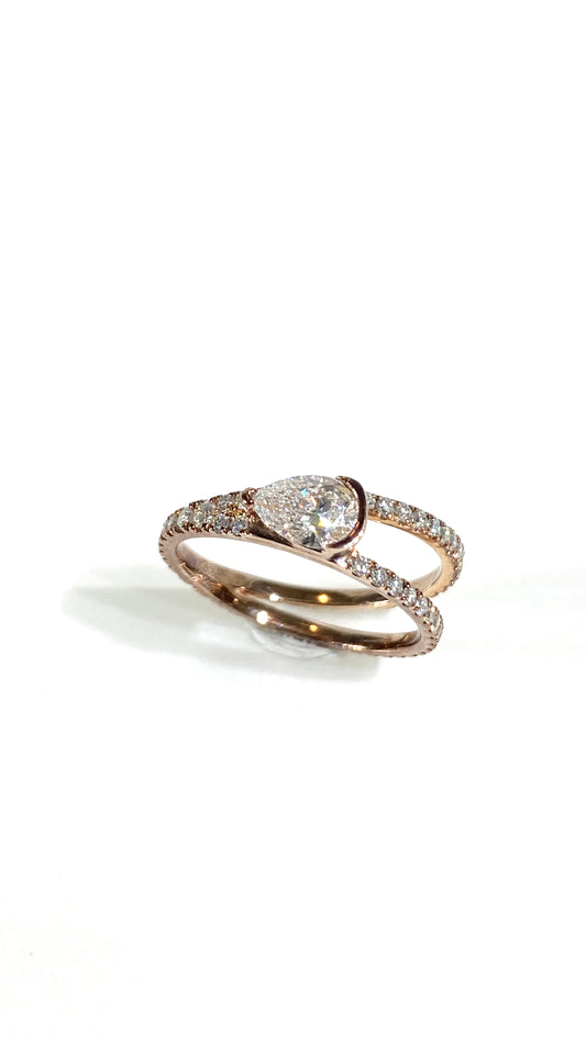Rose Gold 1.07ct R038 Lab grown diamond Ring