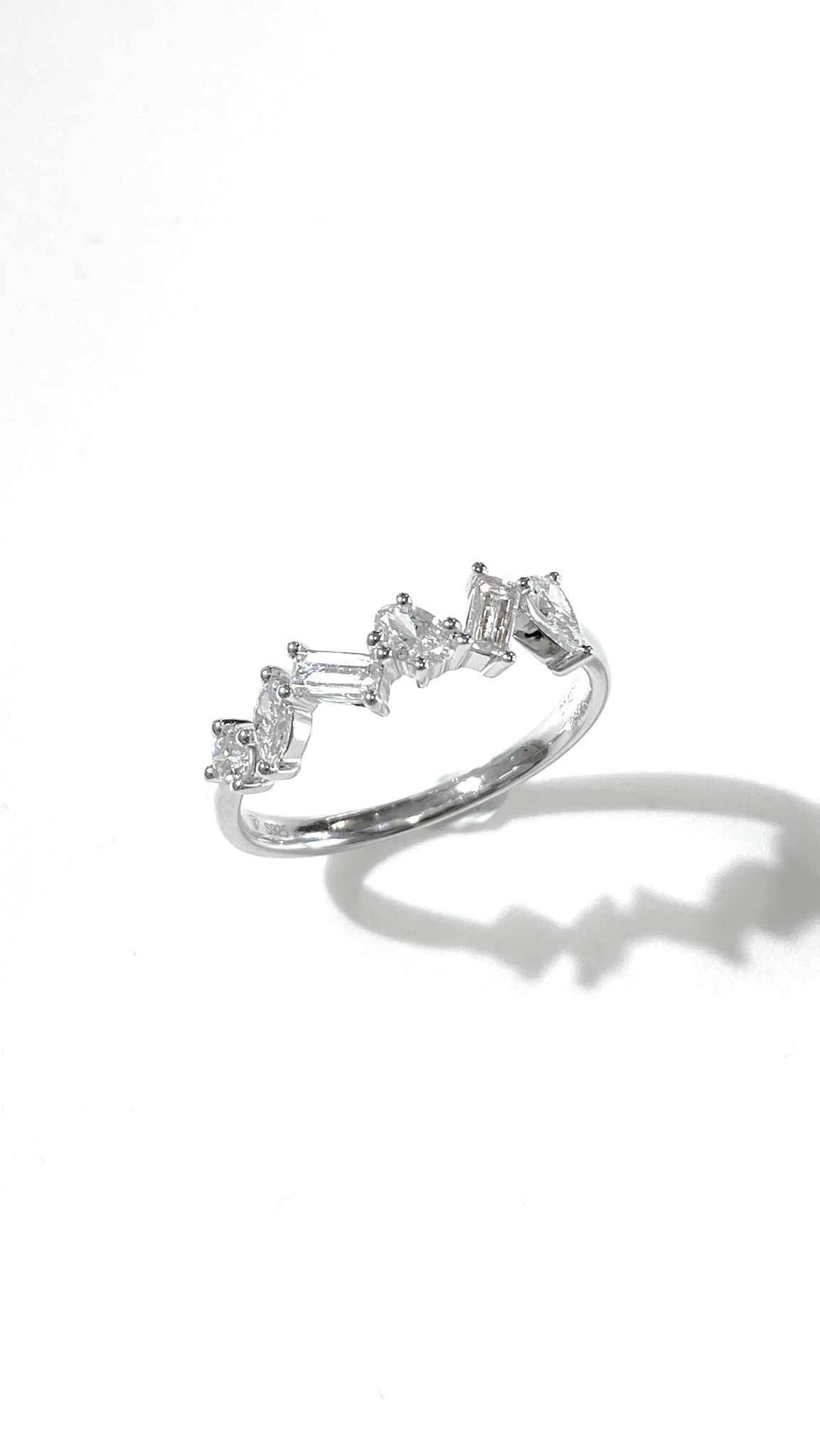 培育鑽石戒指電鍍白 0.58ct Lab grown diamond ring