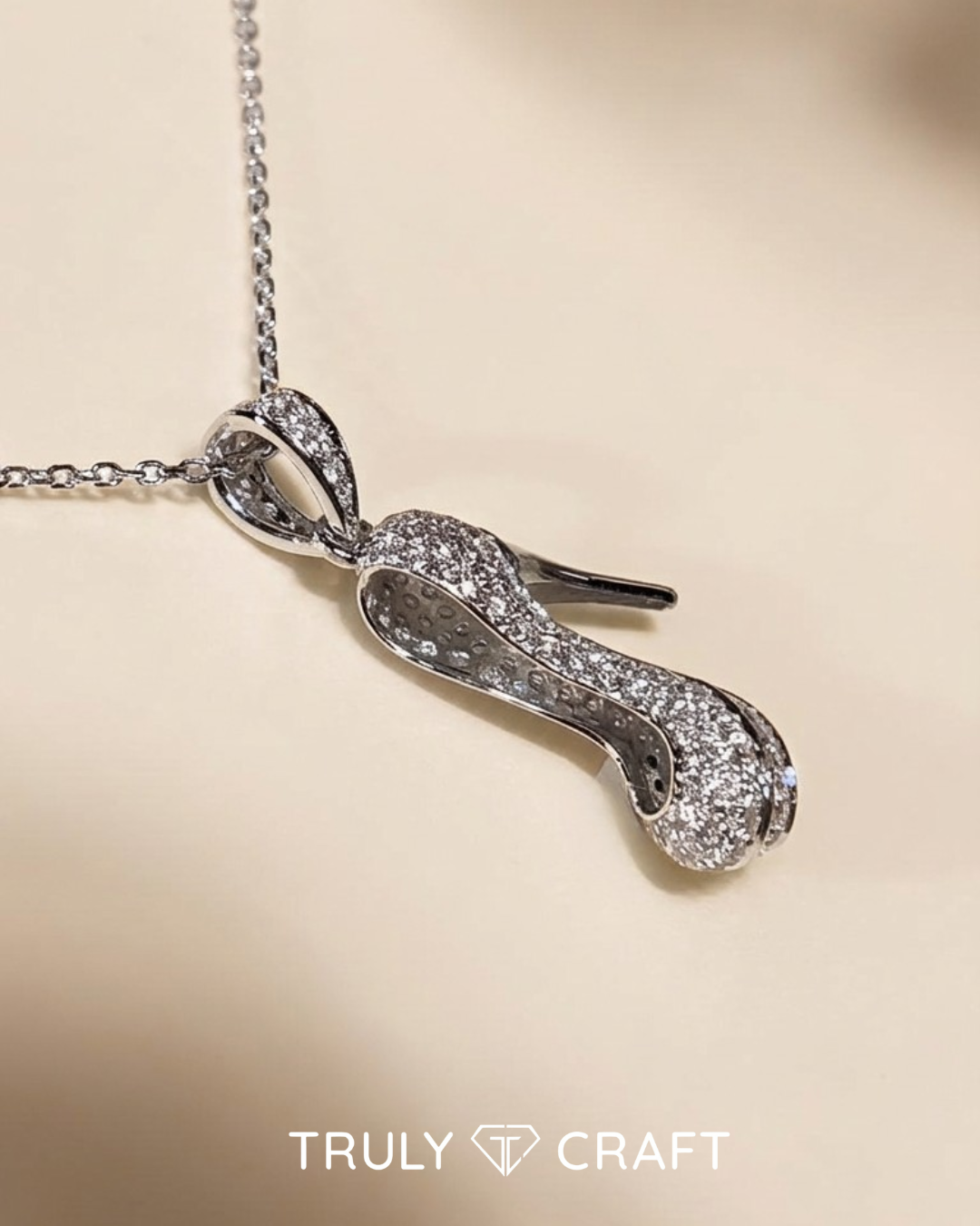 培育鑽石1.274ct電鍍白金項鏈 Lab grown diamond pendant