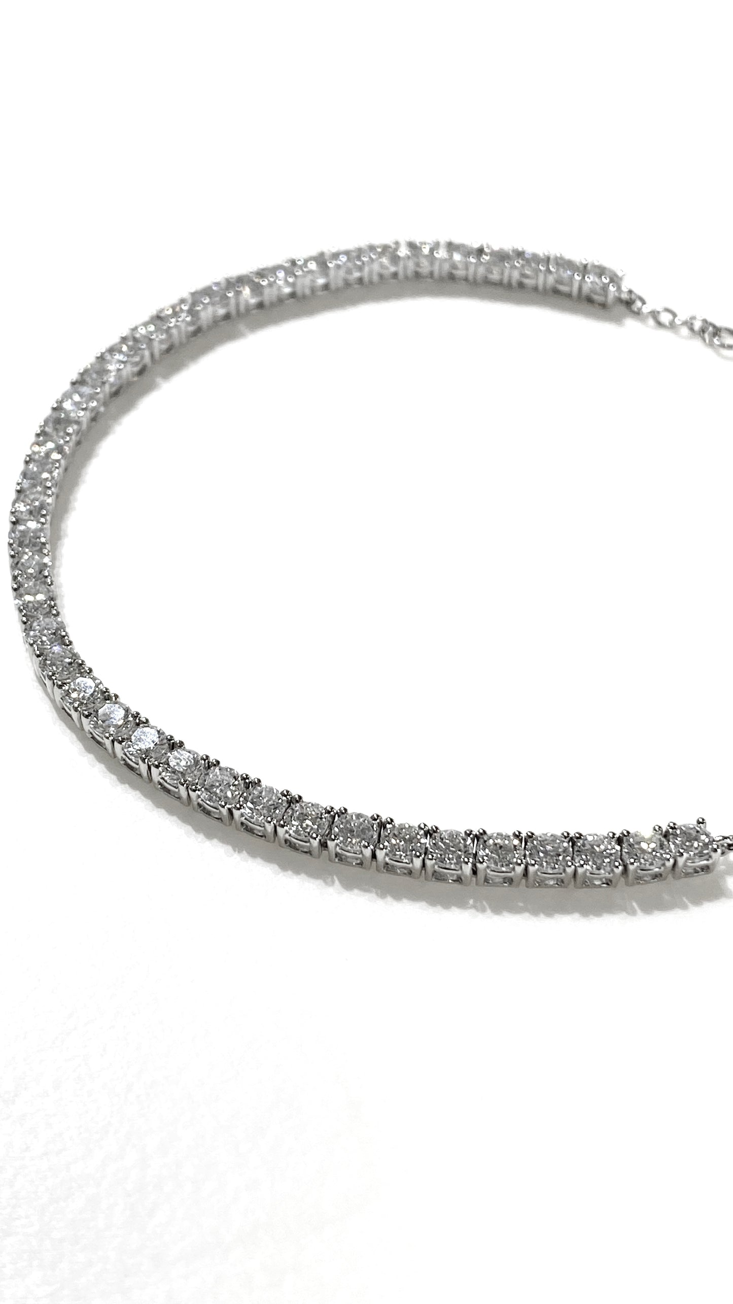 培育鑽石2.4ct (2.42mm)電鍍白手鏈 lab grown diamond Tennis bracelet
