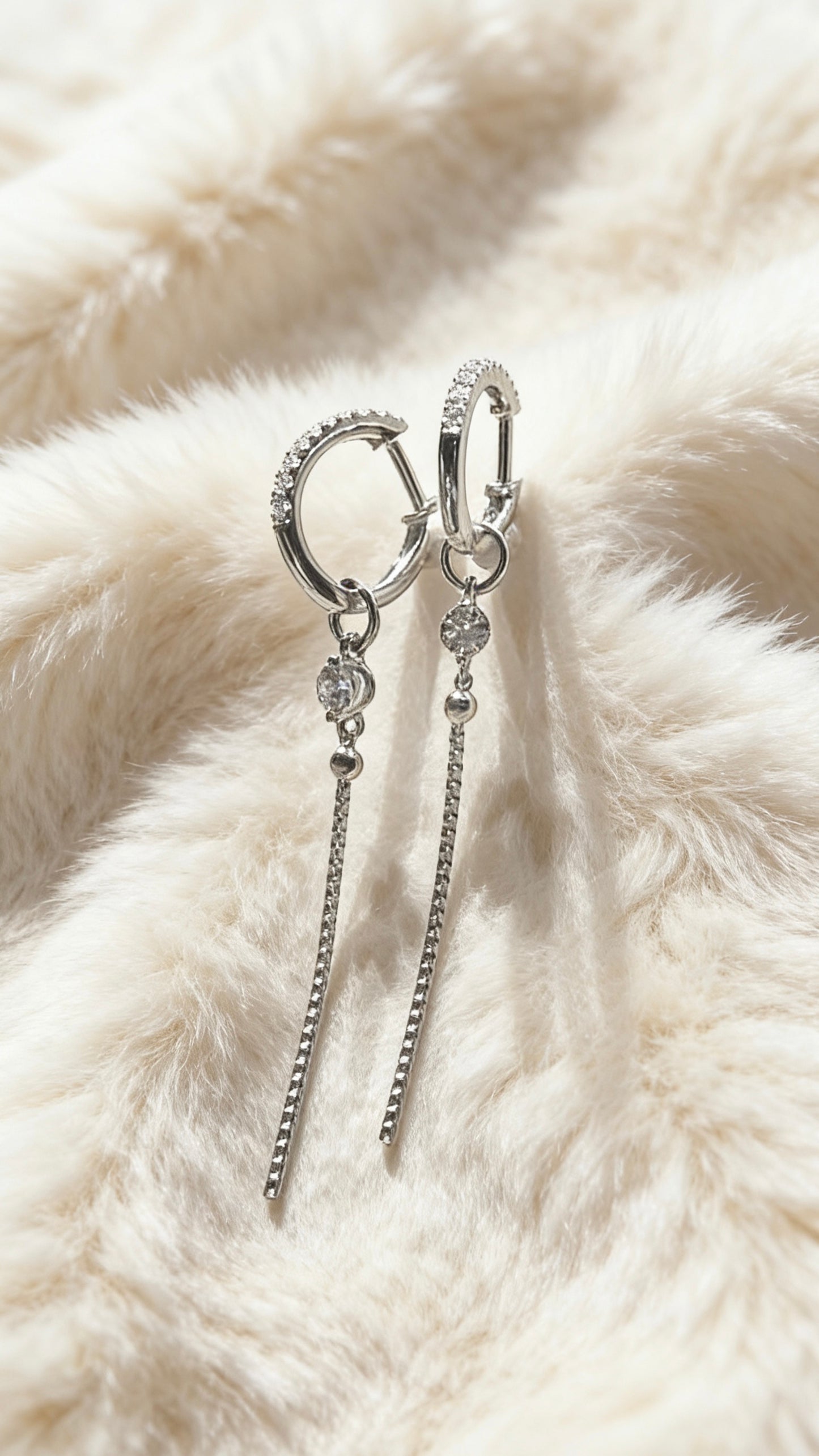 培育鑽石0.176ct /pair 電鍍白金耳環 Lab grown diamond earrings