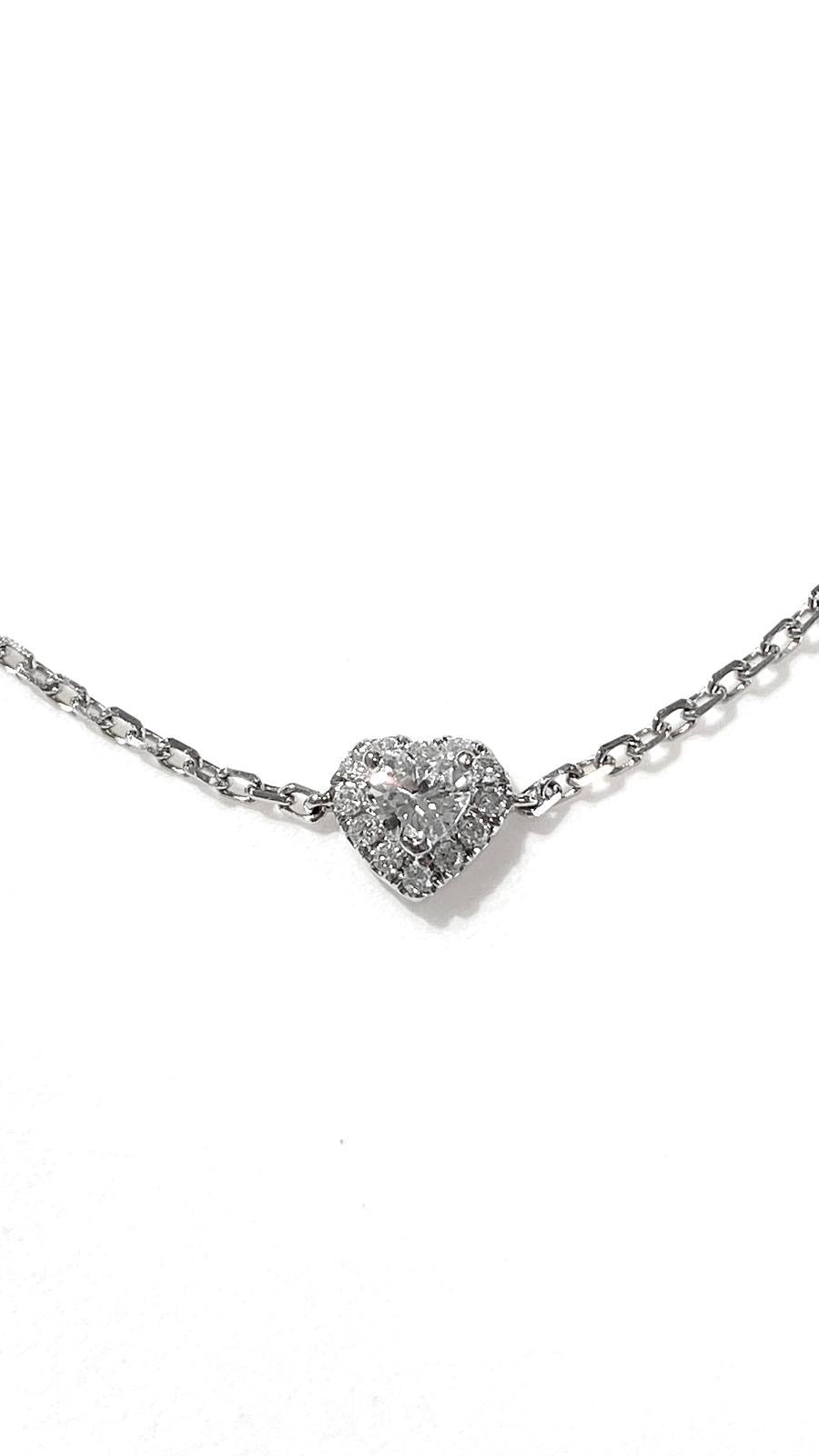 培育鑽石心形0.3ct圍鑽石銆金手鏈Lab grown diamond heart cut platinum bracelet