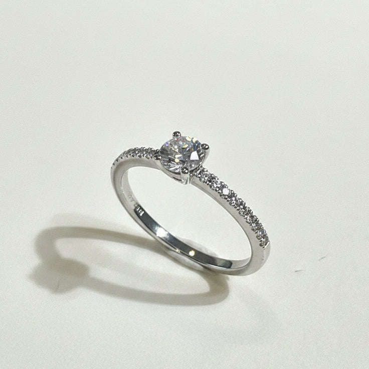 培育鑽石戒指 0.3ct電鍍白金lab grown diamond Ring