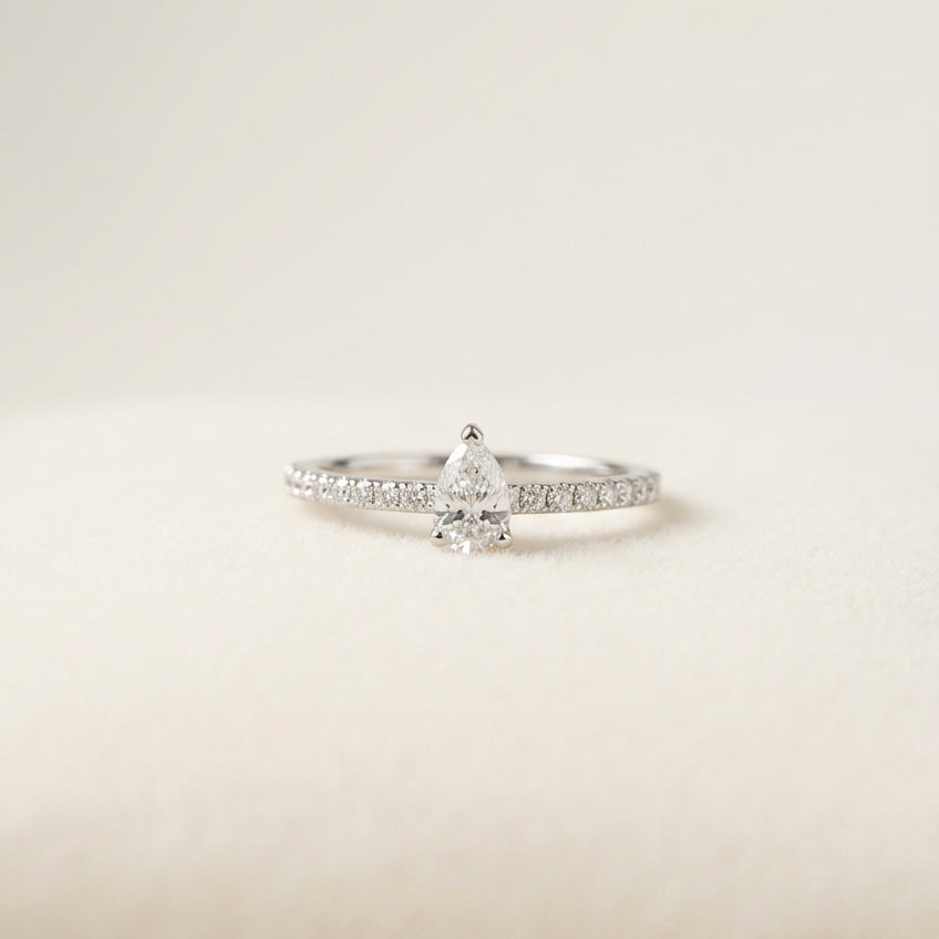 培育鑽石戒指 0.3ct電鍍白金lab grown diamond Ring