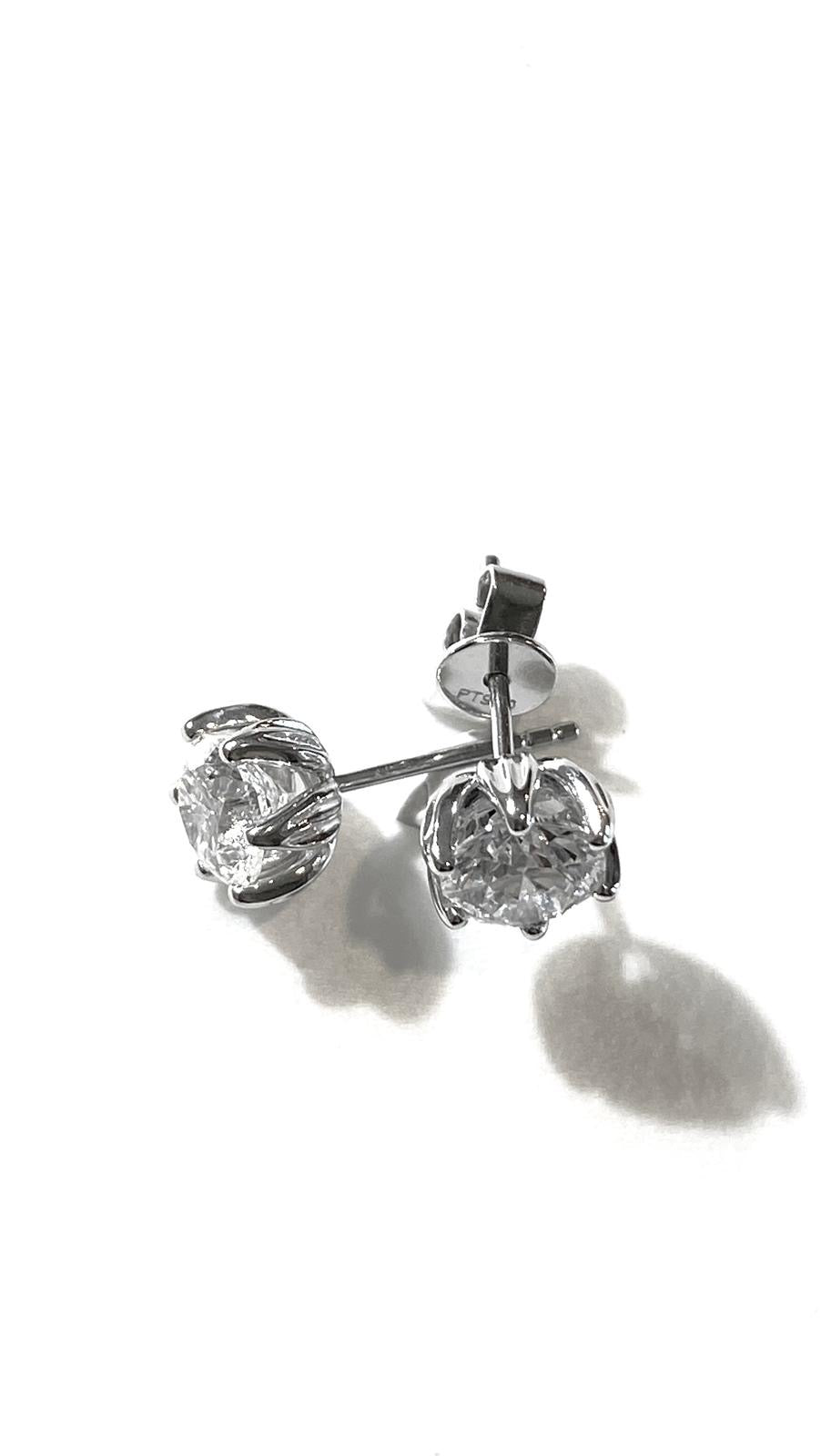 培育鑽石鉑金耳環 30份 一對共60份 Lab grown diamond earrings