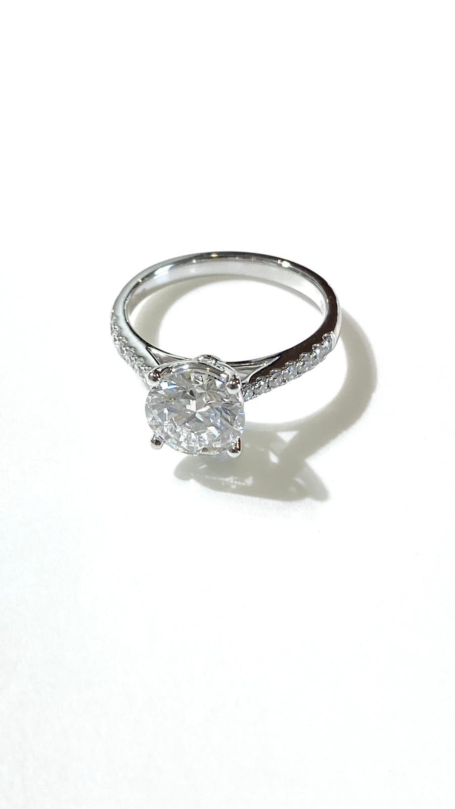 培育鑽石鉑金戒指托(不連主石)Lab Grown Diamond Platinum (PT950) Engagement Ring