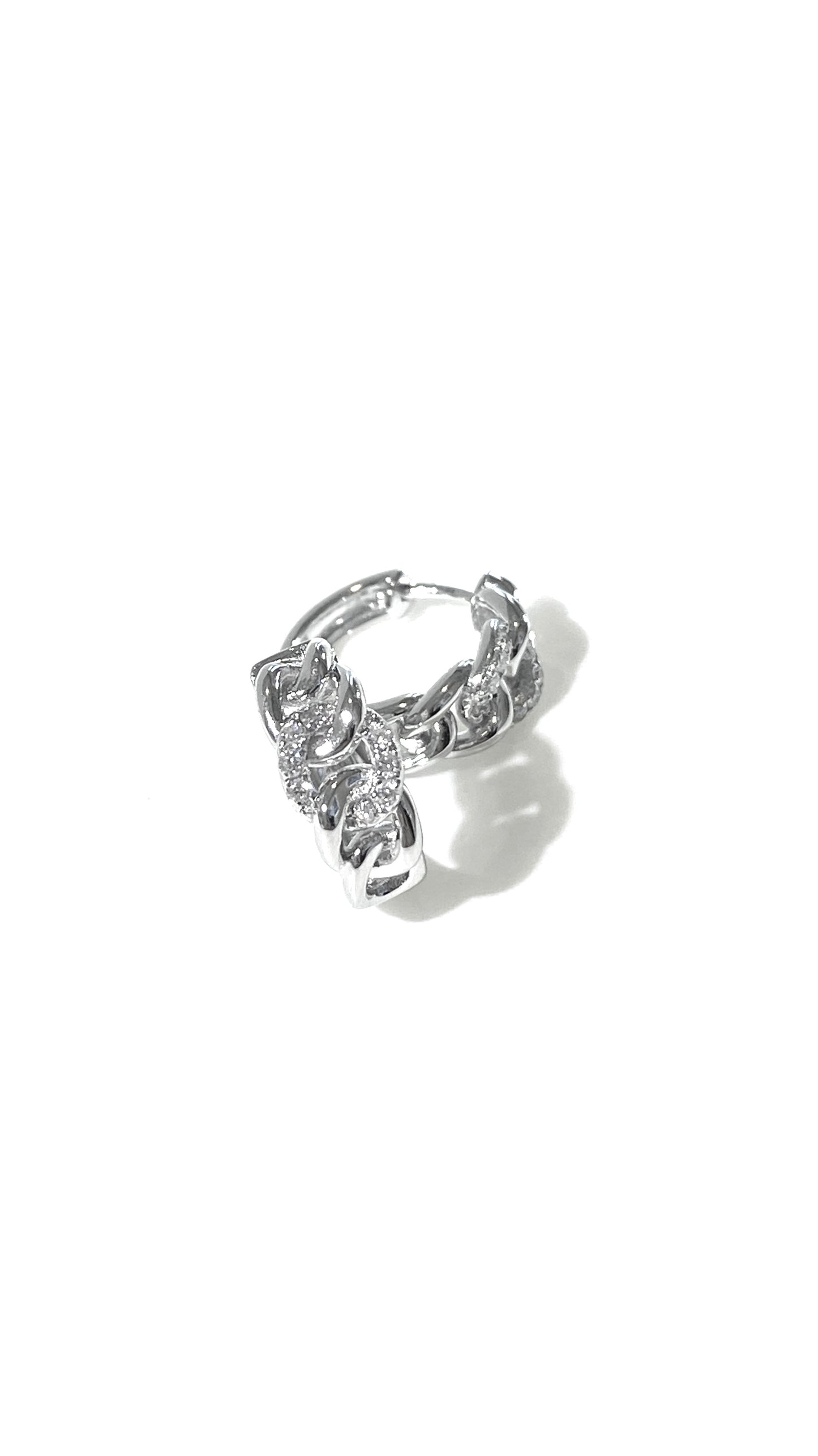 培育鑽石電鍍白耳環 0.082ct Lab grown diamond earrings