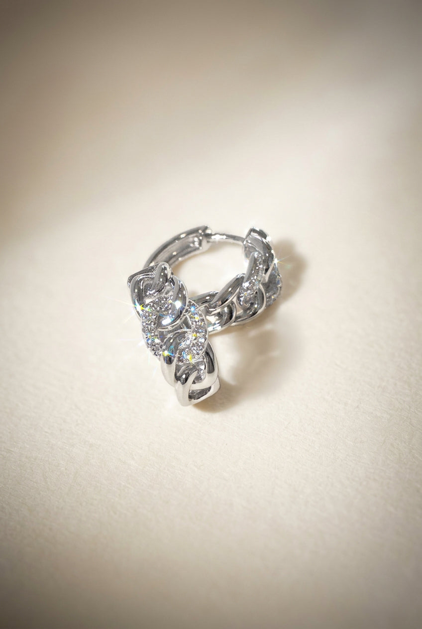 培育鑽石電鍍白耳環 0.082ct Lab grown diamond earrings