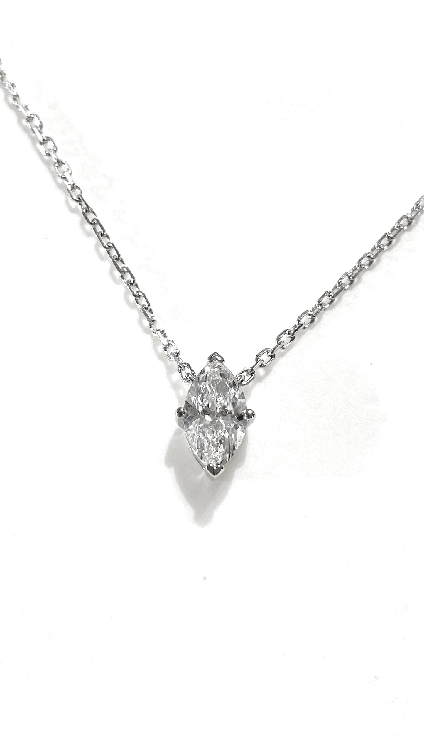 培育鑽石馬眼型1ct 鉑金PT950項鏈 Lab grown Marquise cut diamond Pendant