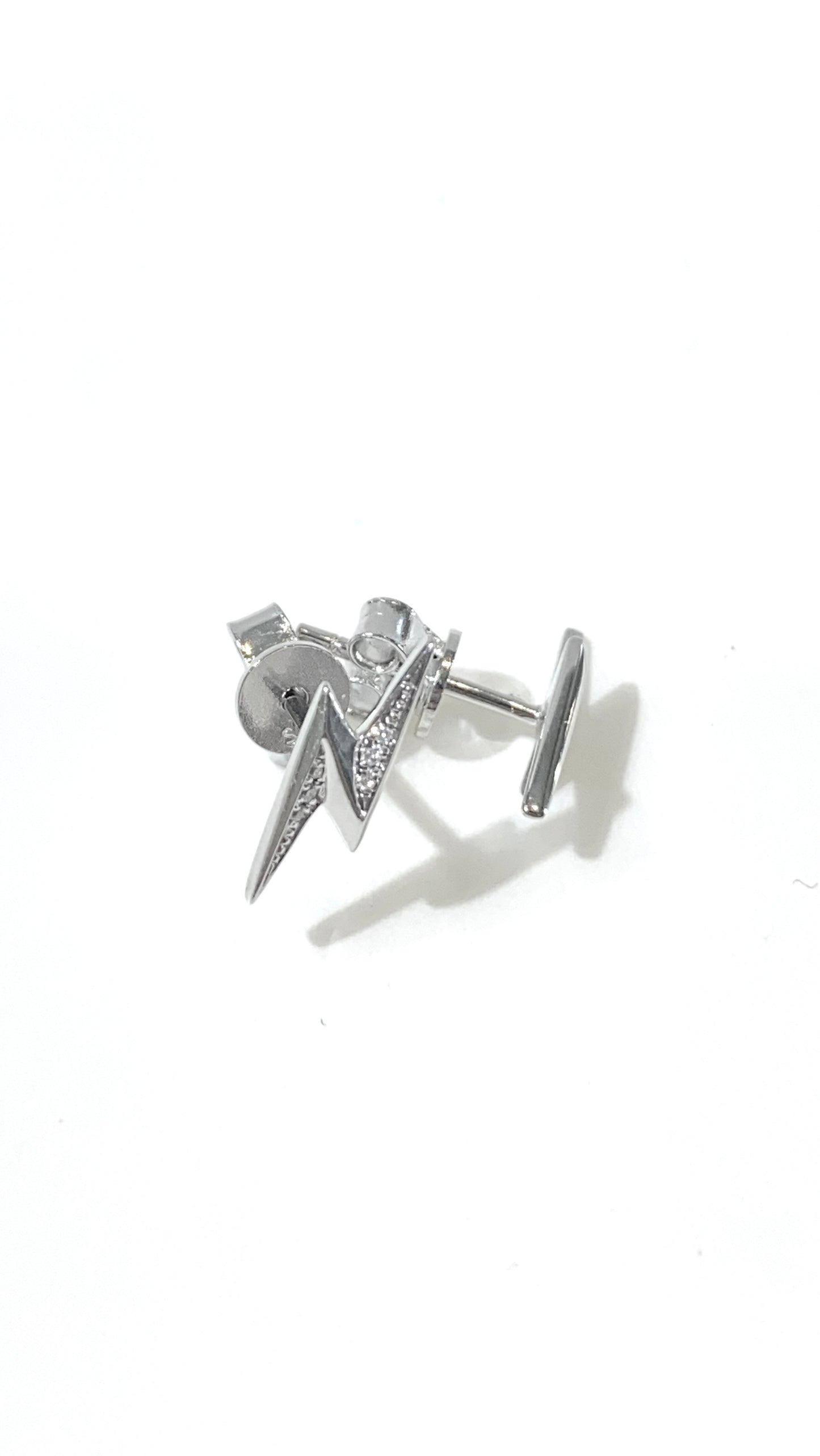 培育鑽石電鍍白耳環 0.015ct Lab grown diamond earrings