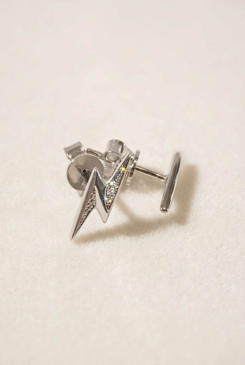 培育鑽石電鍍白耳環 0.015ct Lab grown diamond earrings