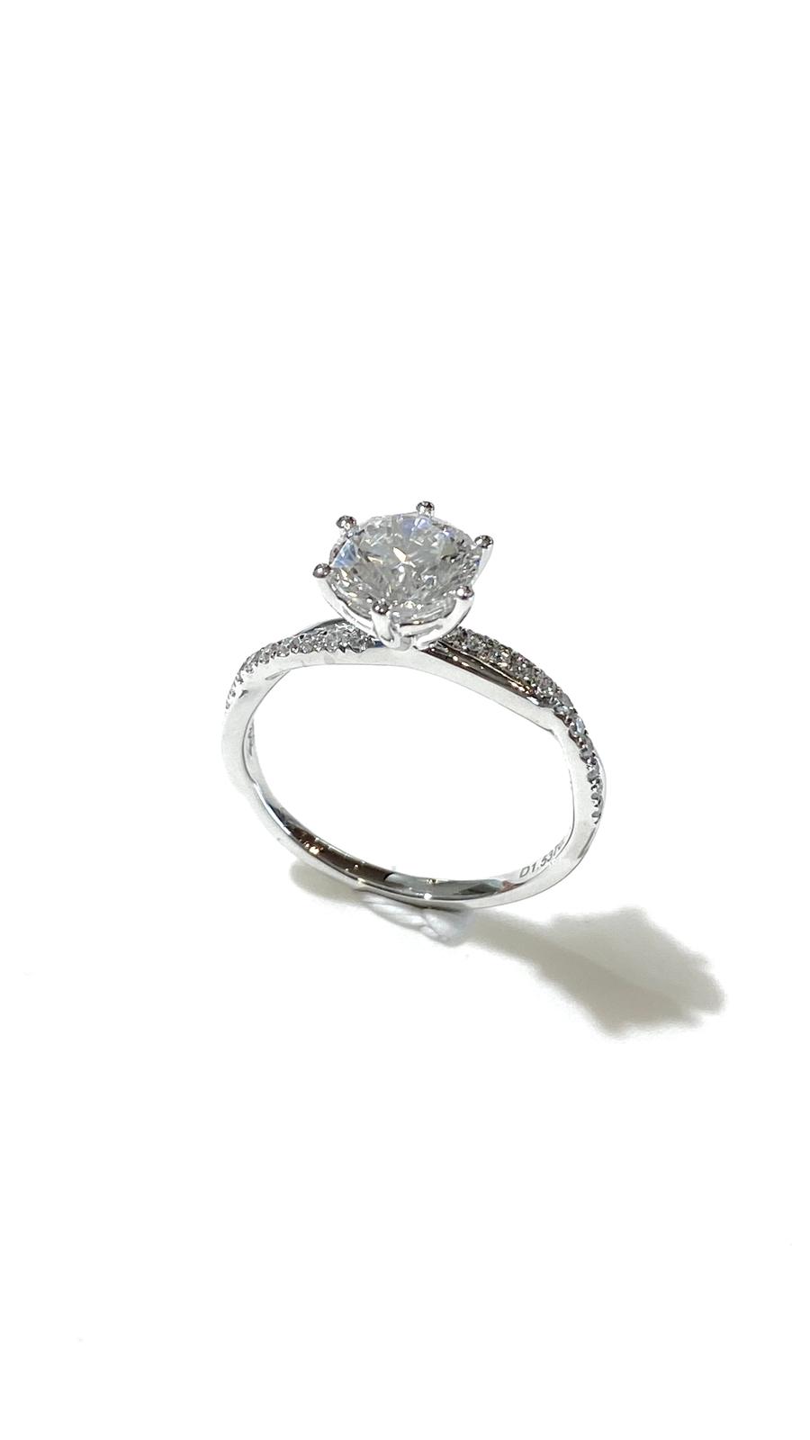 培育鑽石鉑金戒指托(不連主石)Lab Grown Diamond Platinum (PT950) Engagement Ring