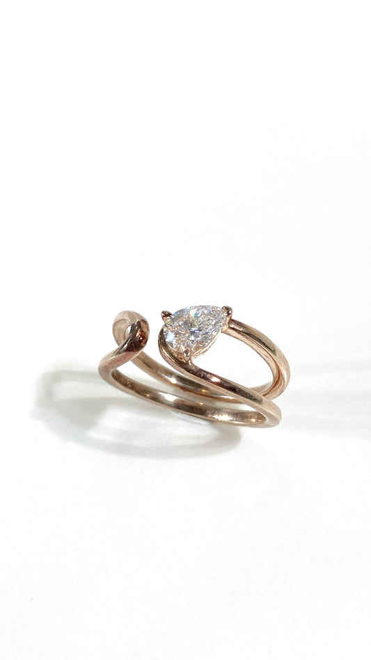 Rose Gold 0.51ct R040 Lab grown diamond Ring