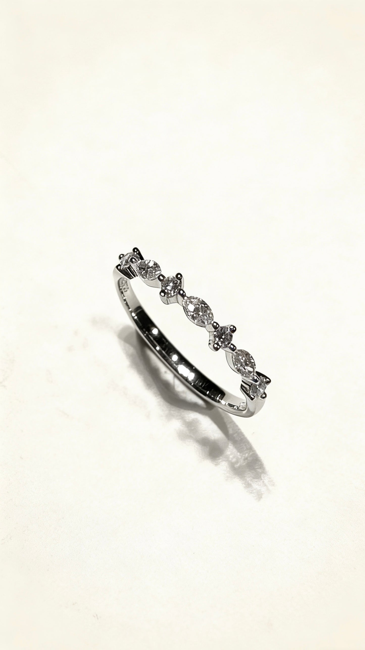 培育鑽石鉑金疊戴戒指托(不連主石)Lab Grown Diamond Platinum (PT950) Engagement Ring