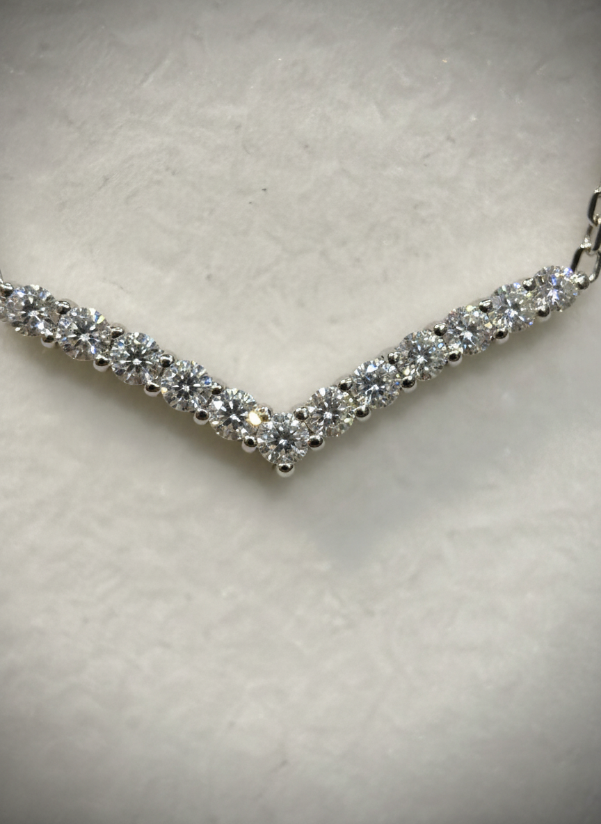 培育鑽石0.57ct 電鍍白金項鏈 Lab grown diamond pendant