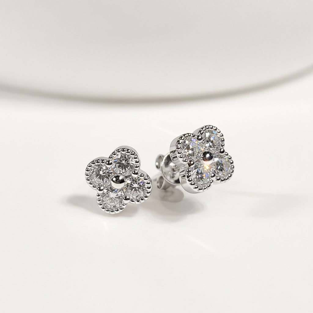 培育鑽石1.42ct/pair 電鍍白金耳環 Lab grown diamond earrings