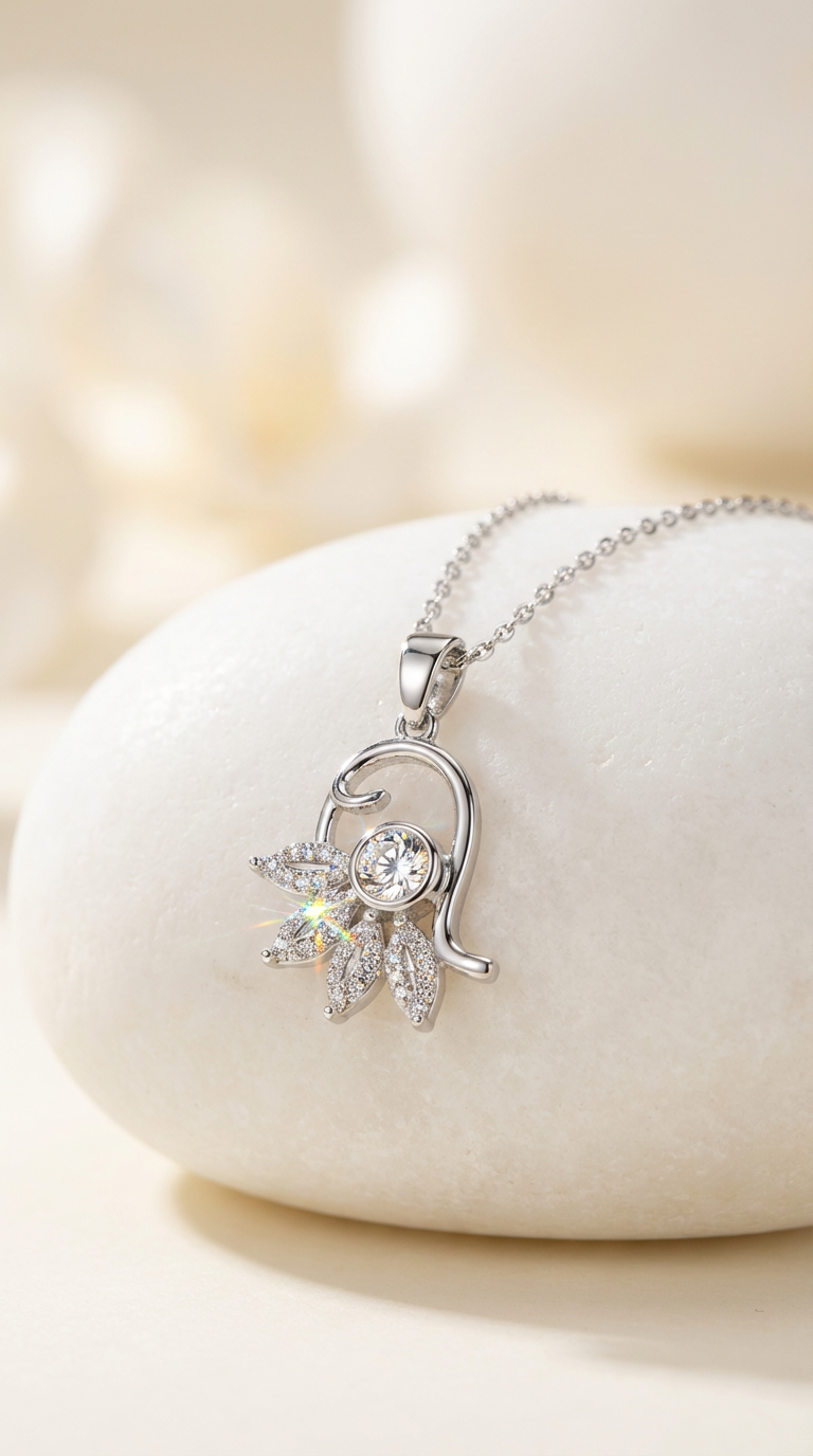 培育鑽石1.6ct 電鍍白金項鏈 Lab grown diamond pendant