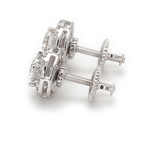 Platinum 950 Halo Earrings SJE31533 0.3ct/0.7ct培育鑽石耳環