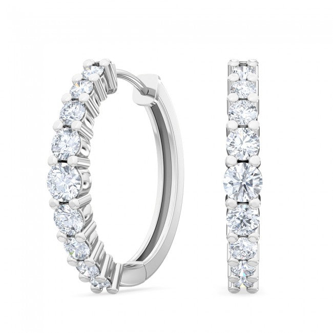 Lab grown diamond Hoops Earrings 0.70 ctw SJE31873培育鑽石耳環