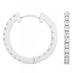 Gold plated Hoops Earrings 0.50 ctw SJE31877