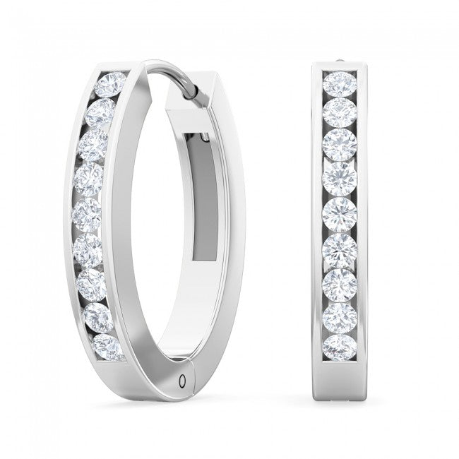 Lab grown diamond Hoops Earrings 0.18 ctw SJE31882培育鑽石耳環