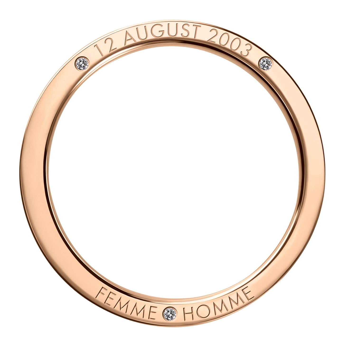 Couple ring 3 color with diamonds