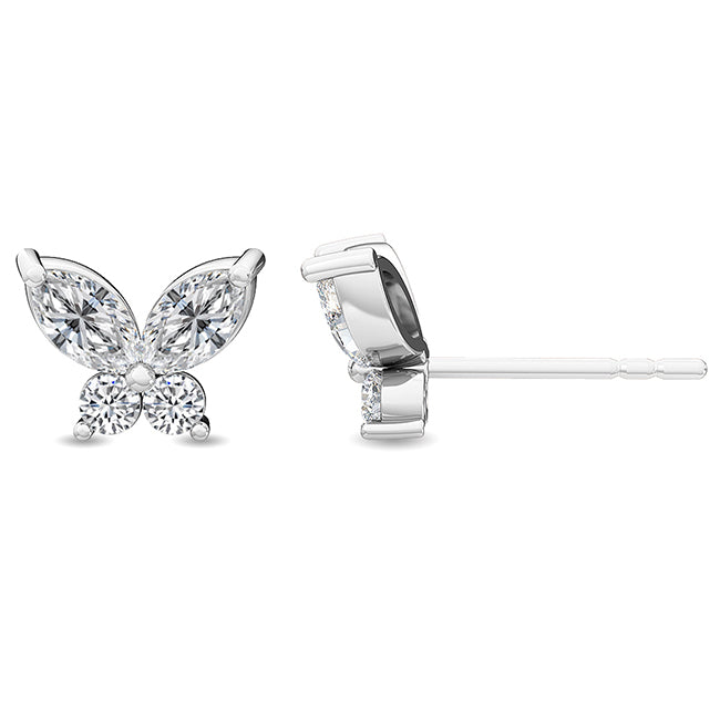 Lab grown diamond Cluster Earrings 0.65 ctw SJE32050培育鑽石耳環