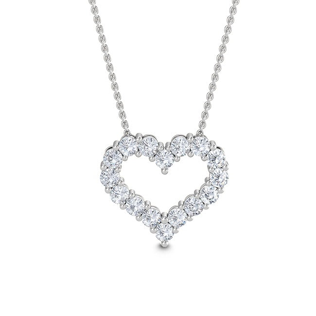 Lab grown diamond heart Pendant 0.65ctw SJP31469C培育鑽石頸鏈