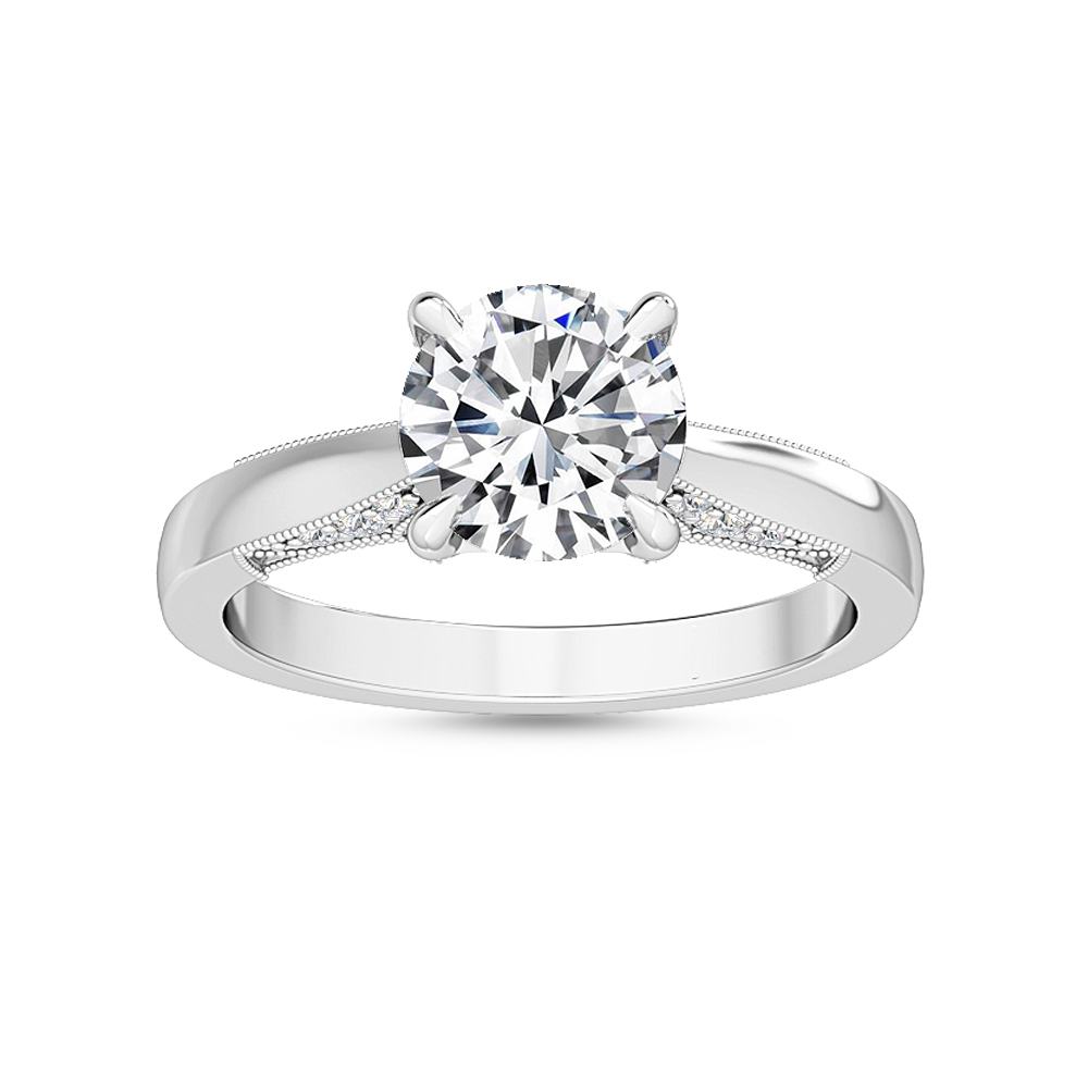 MT08 18K White Gold Lab Grown Diamond Engagement Ring 0.24 ctw