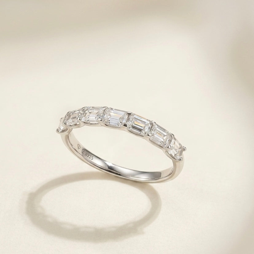 培育鑽石戒指 （祖母綠型共1.073ct)Lab grown diamond 18k plated Ring