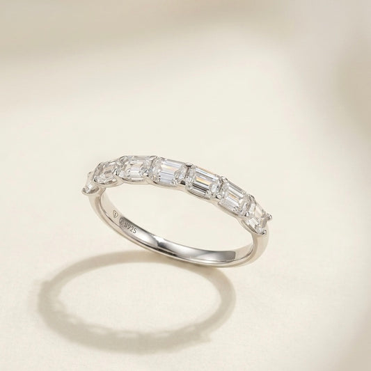 培育鑽石戒指 （祖母綠型共1.073ct)Lab grown diamond 18k plated Ring