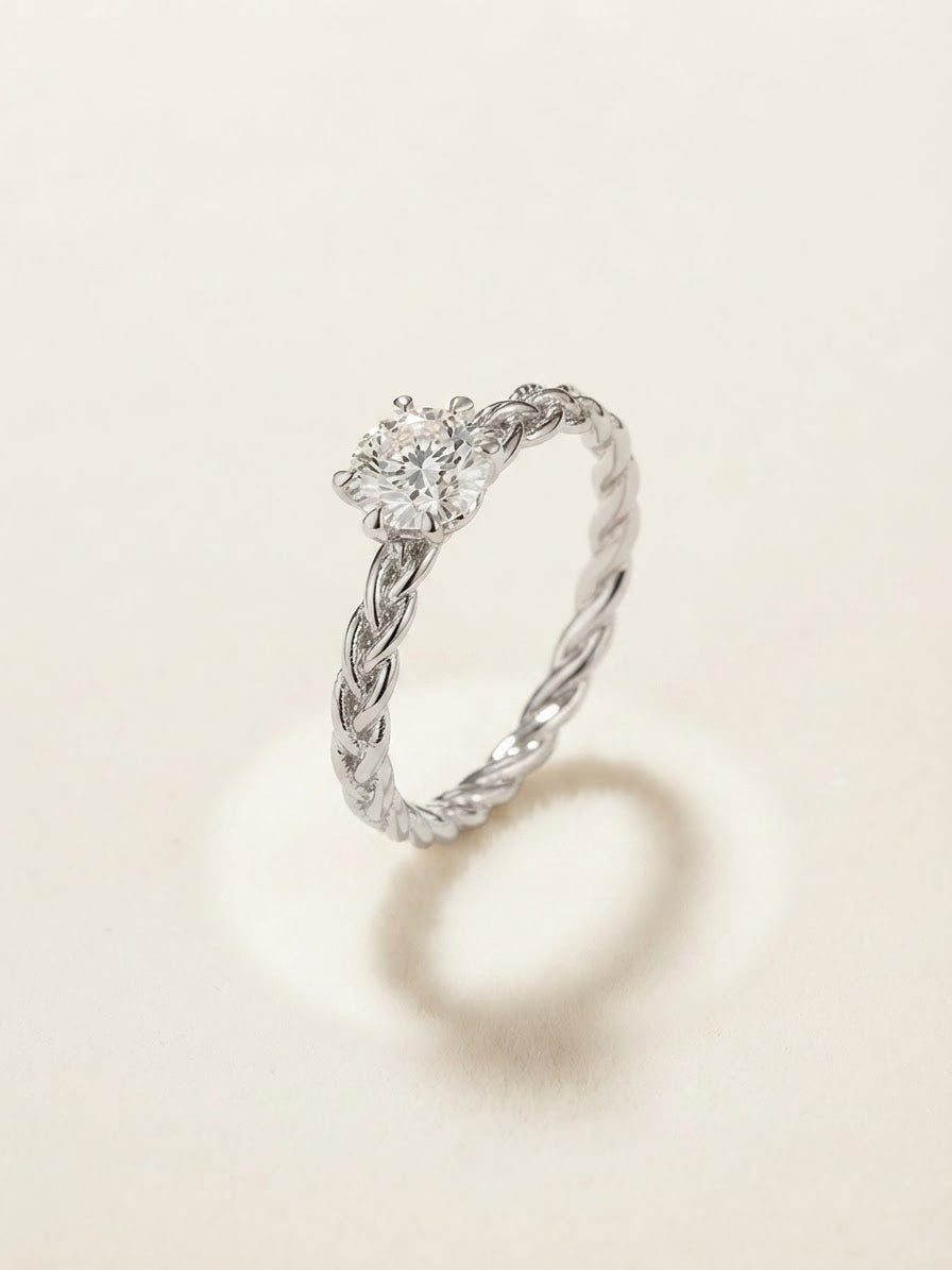 培育鑽石戒指 0.51ct 電鍍白金lab grown diamond Ring