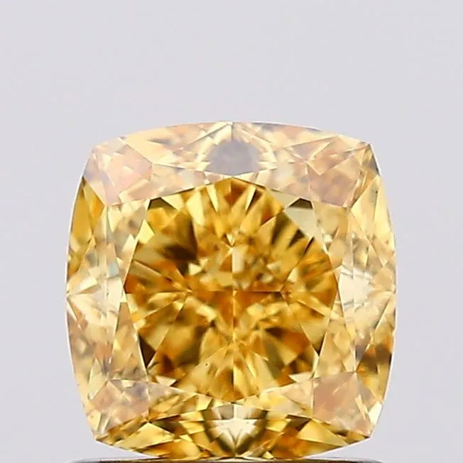 1.05ct Cushion modified Lab Grown Diamond (Colour Fancy Vivid Yellow, Clarity VS2, IGI Certified)