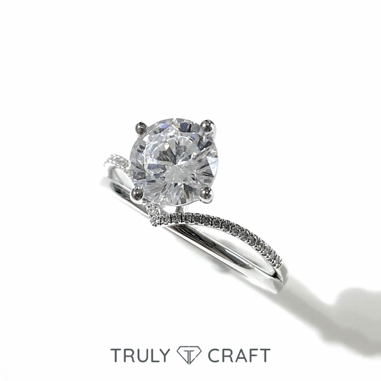 培育鑽石鉑金戒指托(不連主石)Lab Grown Diamond Platinum (PT950) Engagement Ring