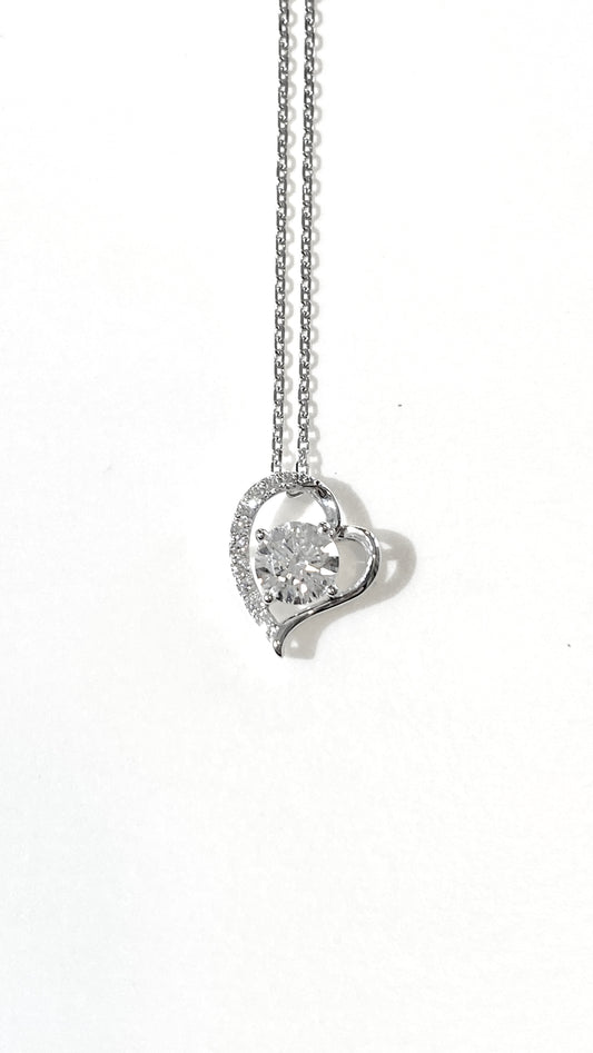 培育鑽石1ct 白金頸鏈 lab grown diamond pendant